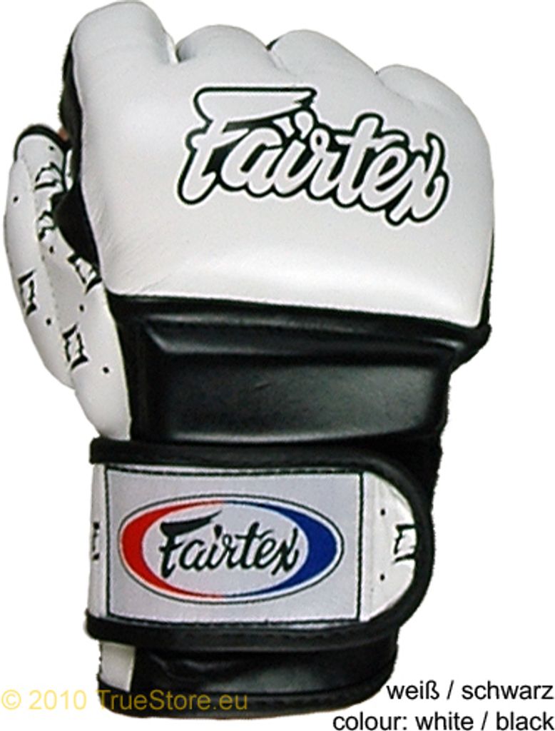 Fairtex MMA Handschuhe Super Sparring (FGV17),Farbe Weiß/Schwarz Größe XL