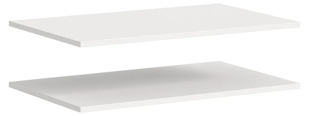 Karin 2 Étagères Détachables Blanches 78x48cm - Rangement Modulable