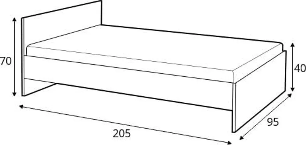 Lit de 90 cm Lima idéal pour optimiser l'espace d'une petite chambre - 2
