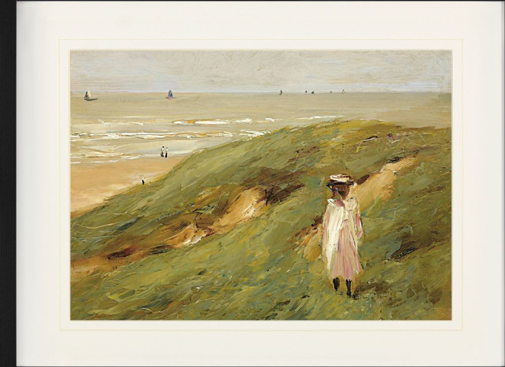 Max Liebermann Gerahmtes Bild Mit Edlem Passepartout | Wand-Bilder | Im Bilderrahmen - Düne Bei Noordwijk Mit Kind, 1906 (60 x 80 cm)