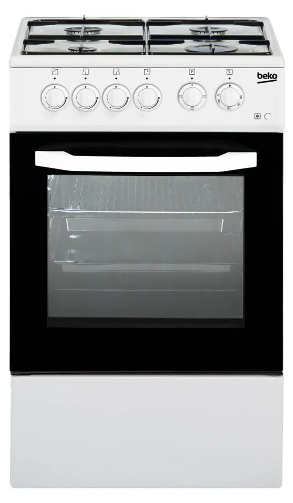 Cuisinière Beko CSS42014FW Gaz Sécurisée Blanc pour Cuisson Précise