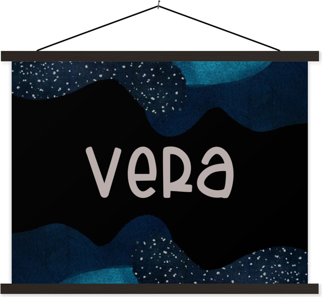 MuchoWow Textilposter Vera - Pastell - Mädchen 150x113 cm mit schwarzem Rahmen - Wohnzimmer