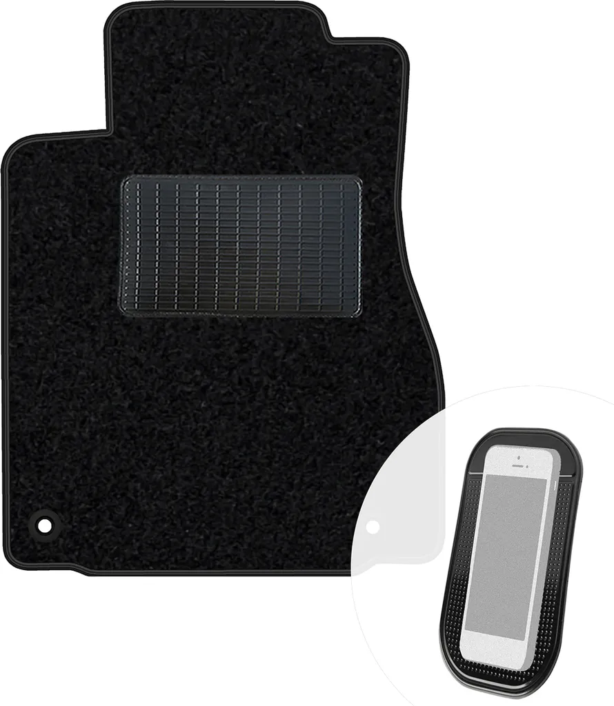 moto-MOLTICO tappetino conducente auto velours lato conducente tappetini auto nero tappetino conducente 1 pezzo adatto per Honda HR-V II 2013-2021