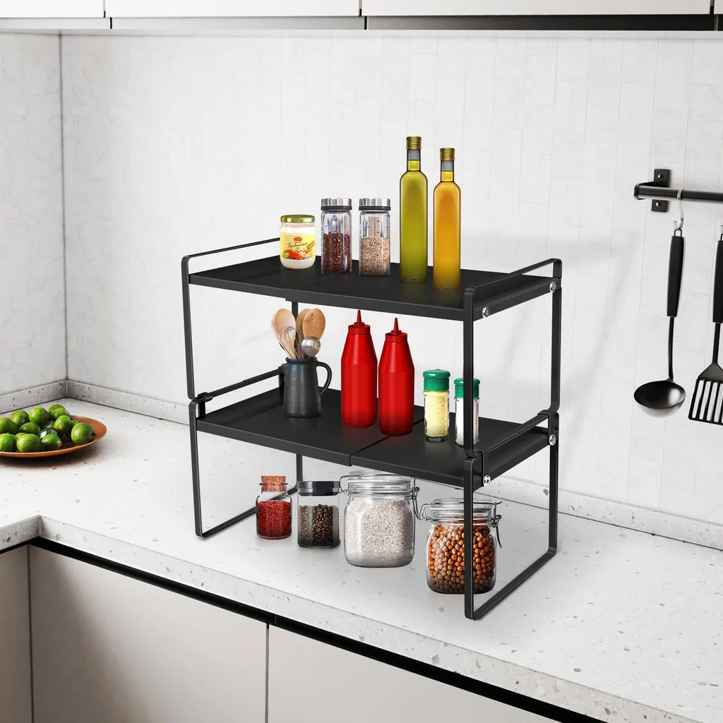 Étagère de cuisine pour plan de travail et rangement micro-ondes