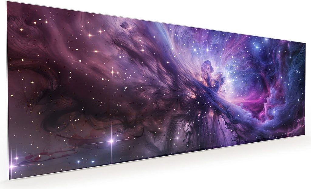 Küchenrückwand Spritzschutz Glas mit Motiv Galaktisches Leuchten 40 x 40 cm