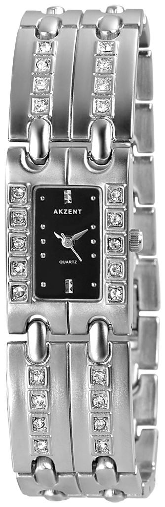 Akzent Damenuhr mit Metallarmband