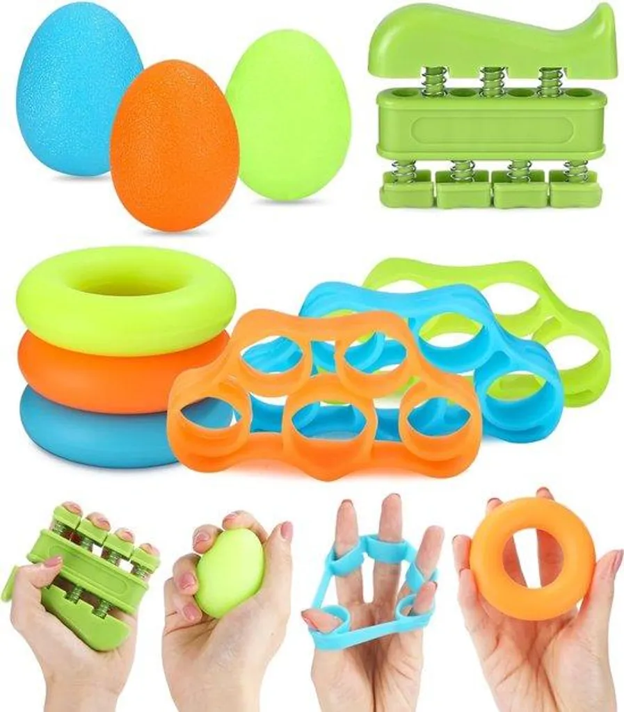 Soulager les tensions des mains : kit ajustable 10 pièces et balle confort
