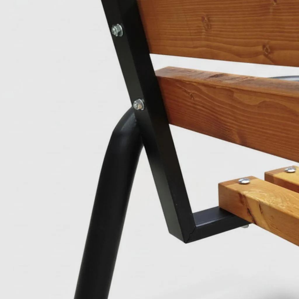 Banc extérieur durable 110 cm bois brun clair résistant aux intempéries - 2
