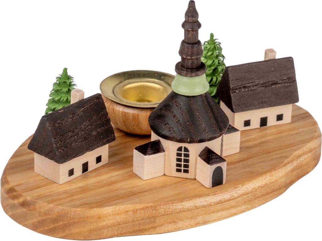 Knuth Neuber Kerzenhalter, Motiv:Seiffener Dorf klein