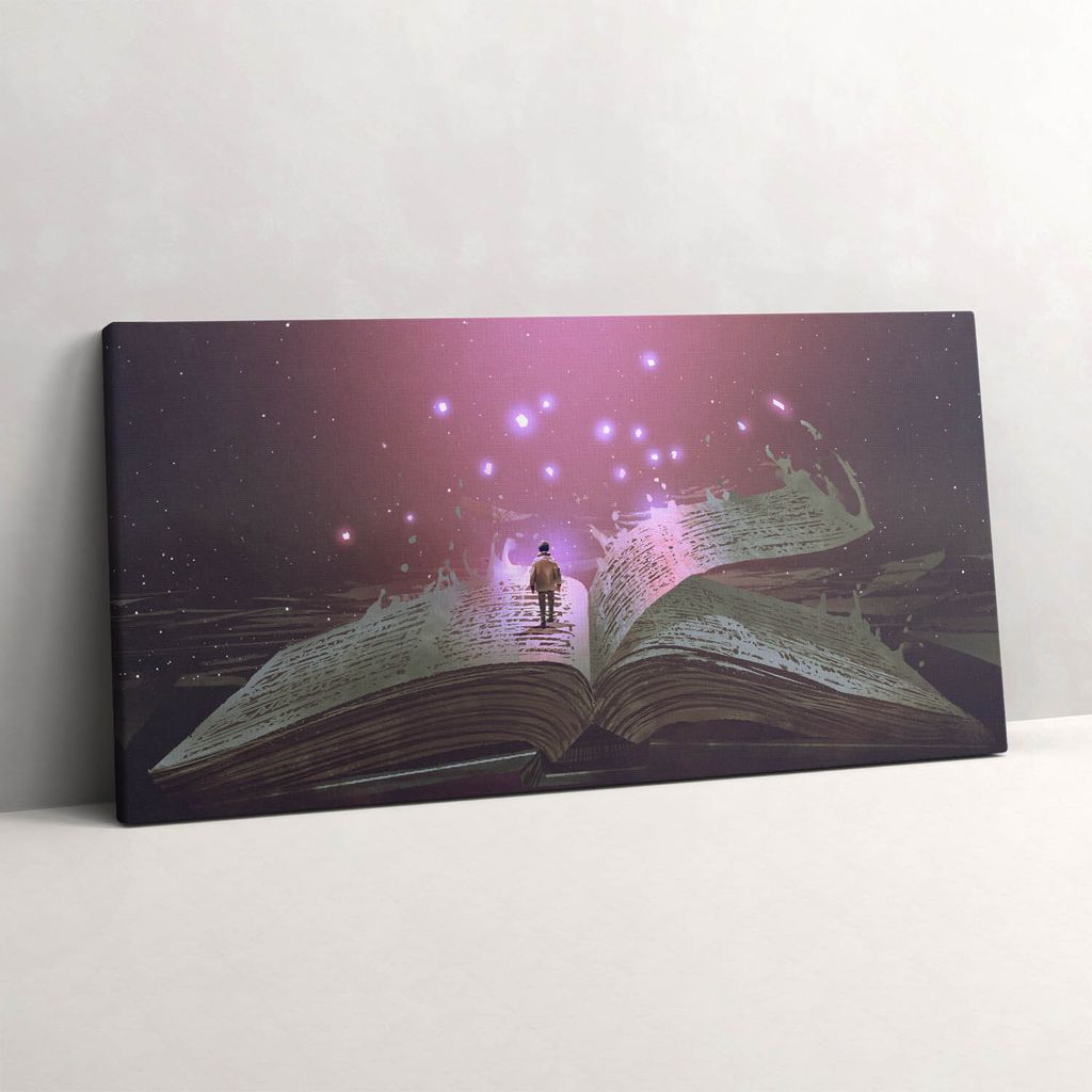 Abstraktes Buch – Leinwandbild Wandbild – 100x50 cm – Leinwandbilder – Wandbilder – Schlafzimmer – Flur