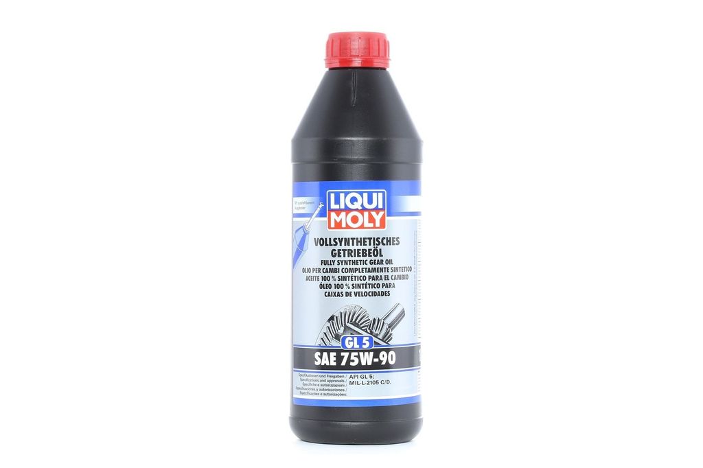 LIQUI MOLY 1414 Vollsynthetisches Getriebeöl Getriebeöl Vollsynthetiköl 75W-90 für Schaltgetriebe 1L
