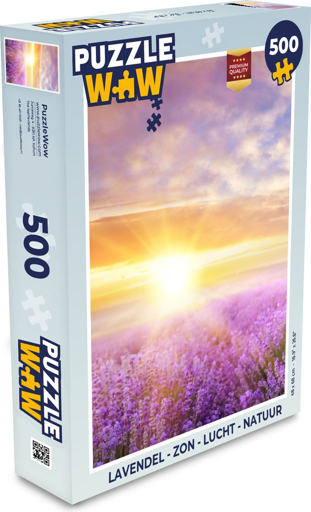 MuchoWow Puzzle 500 Teile Lavendel - Sonne - Himmel - Natur - Denken - Spiel - Toy