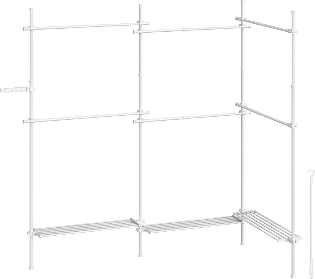 SONGMICS Kleiderständer deckenhoch, 3-stufige Garderobe, Produktbild 7