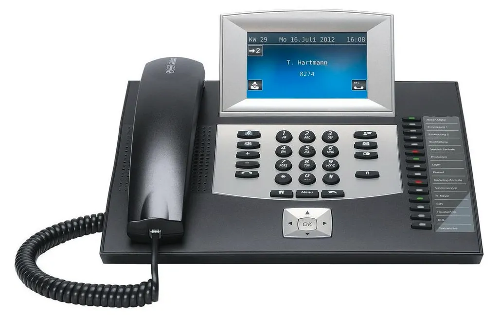 Poste Téléphonique ISDN pour Bureau Auerswald COMfortel 2600 Noir Mat