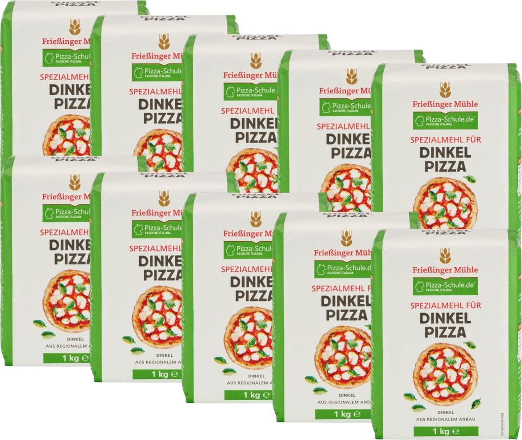 Frießinger Mühle Spezialmehl für Dinkel-Pizza 1 kg (10er Produktbild 