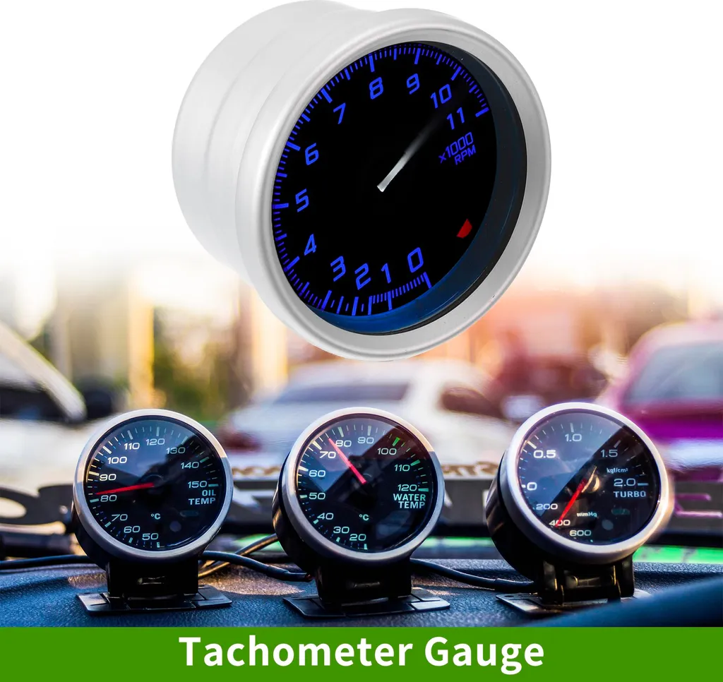 Tachymètre de Voiture 2 Pouces 12V 11000 RPM pour Personnalisation Auto
