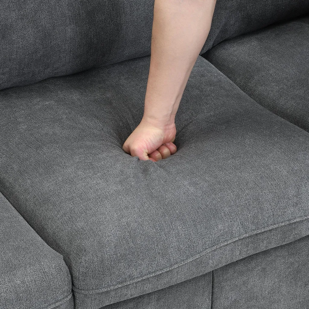 Canapé d'angle modulable gain de place avec rangement pour salon