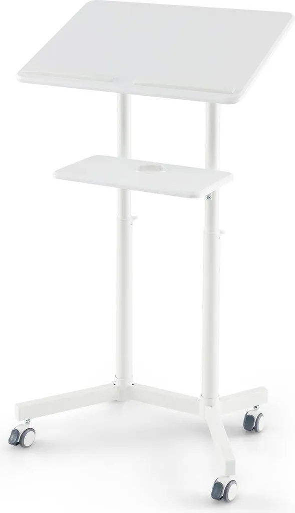 Podium mobile réglable avec plateau inclinable et rangement - Modèle XL