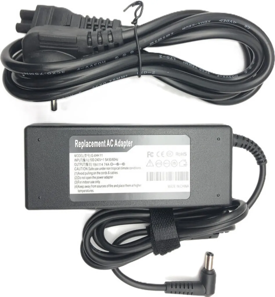 Adattatore Alimentazione Caricabatterie Cavo di ricarica compatibile per Toshiba Satellite c670-1cw, l755d-111