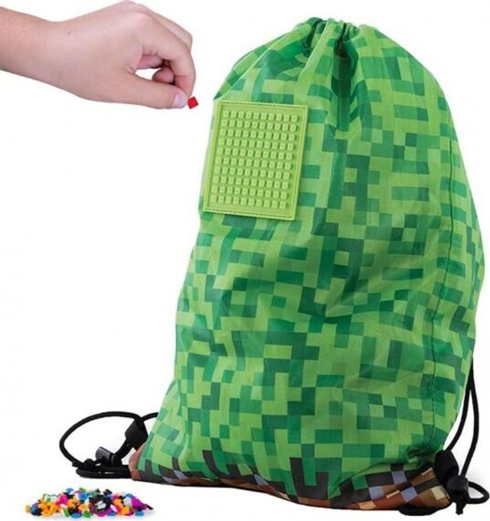 Pixie -Crew -Tasche auf dem Rücken Minecraft Green Brown