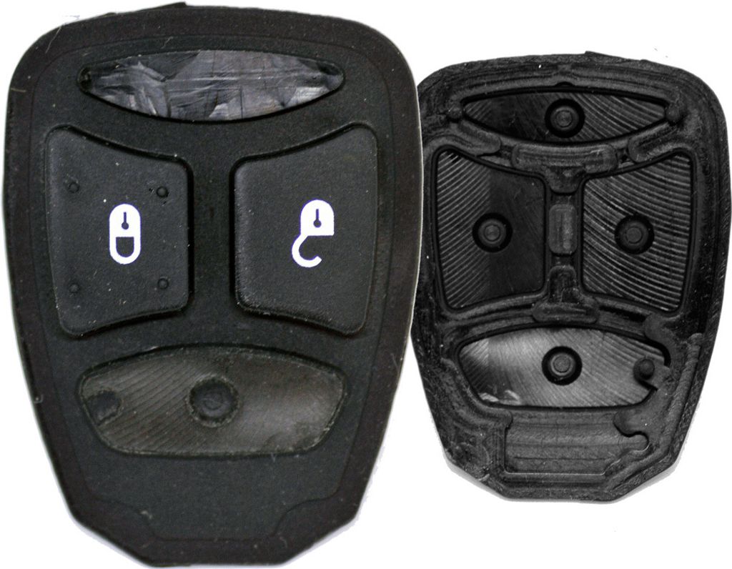 Auto Schlüssel Funk Fernbedienung Tastenfeld Gummi 2 Tasten kompatibel mit Chrysler/Jeep Dodge