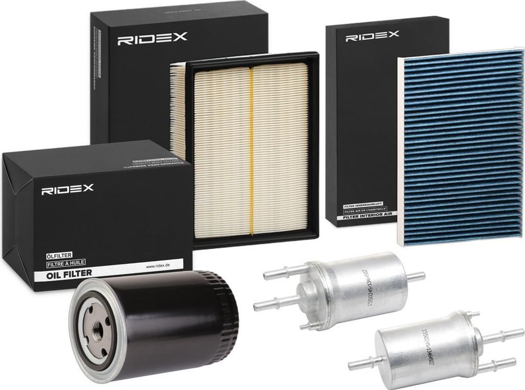 RIDEX Filterset Inspektionspaket Filtersatz für AUDI A4 Avant (8ED, B7) A4 Avant (8E5, B6) A4 Limousine (8E2, B6) A4 Limousine (8EC, B7) A4 Cabrio