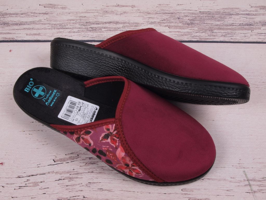 Damen Hausschuhe ADANEX 28347 burgund