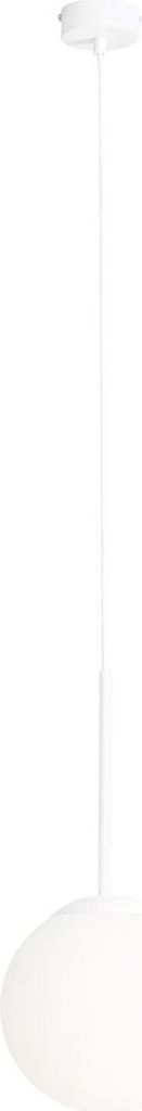 Hängelampe Metall Glas E27 20 cm breit H: max. 200 cm Weiß rund Kugel Schirm Modern Hängeleuchte