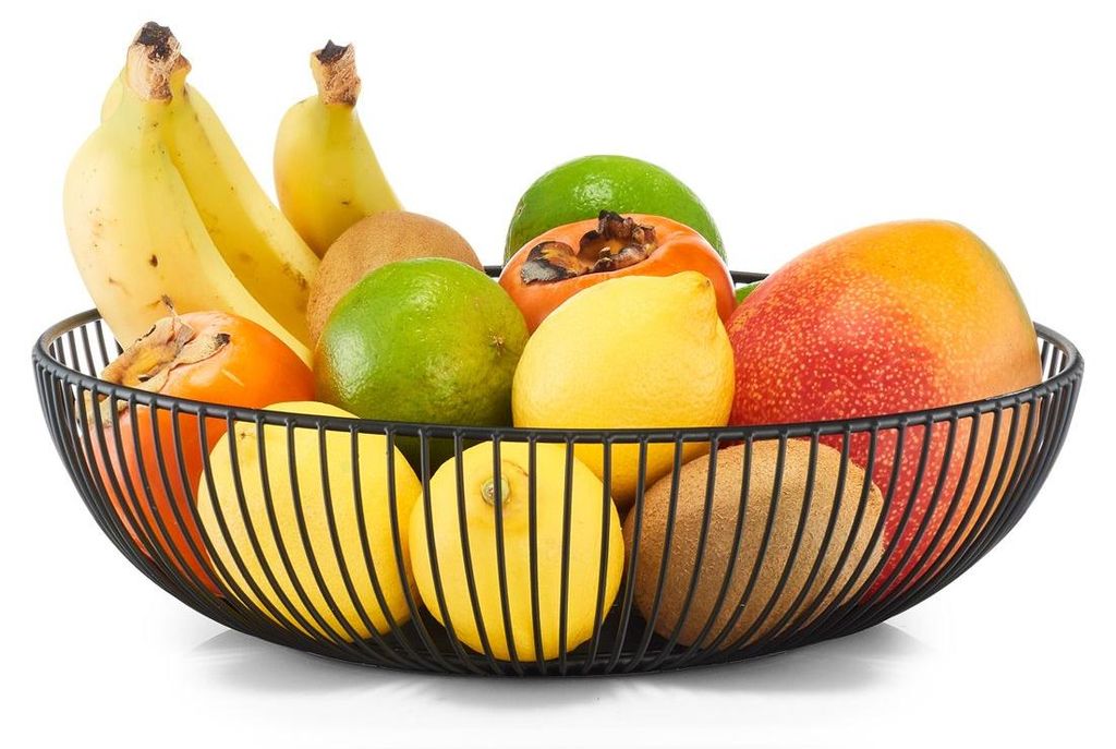 Zeller Obstkorb Metall Schwarz Ø28x8cm Schale für Obst Produktbild 