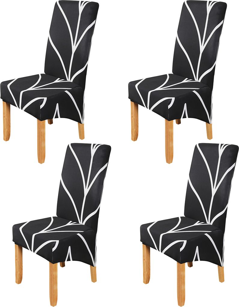 Stuhlhussen 4 Stück Elastische Moderne Universal Stretch Beschützer Stuhlhussen Abnehmbare Stuhlabdeckung für Stuhl Esszimmer Hochzeit Partys Ba...