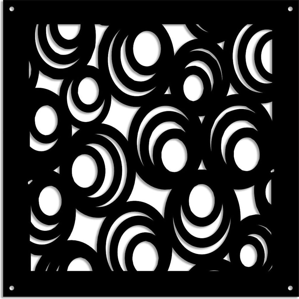 MICKEY – Perforiertes PVC–Panel – Sonnenschutz 98x98 cm schwarz