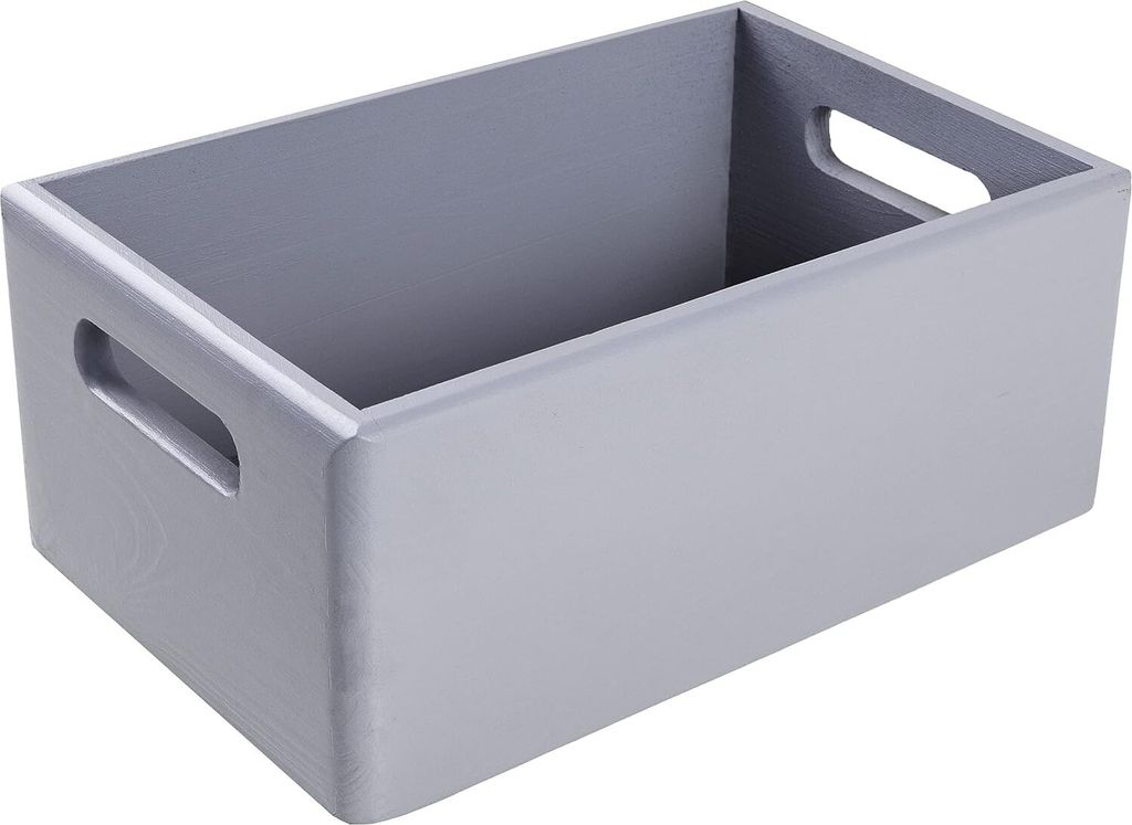 Creative Deco šedá dřevěná bedna košík na ovoce | Obrázek produktu 