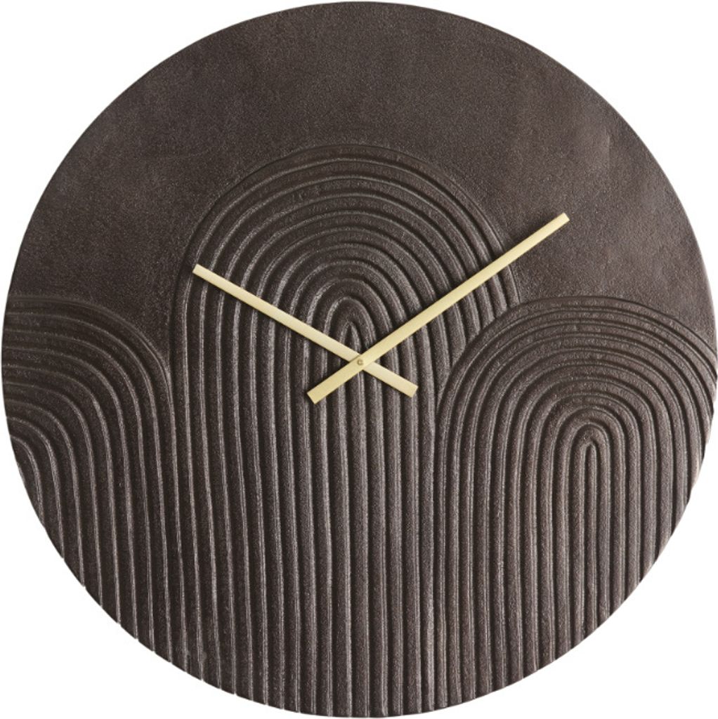 Light & Living - Uhr GWENNA - 58x3x58cm - Braun