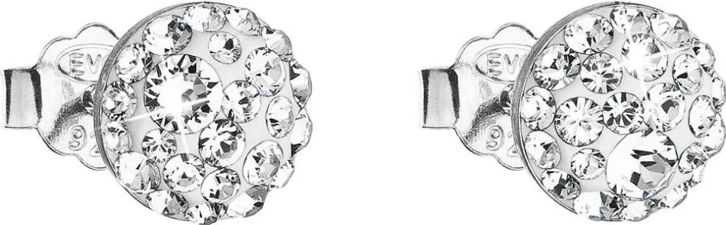 Boucles d'oreilles avec cristaux clairs scintillants 31136.1 chic