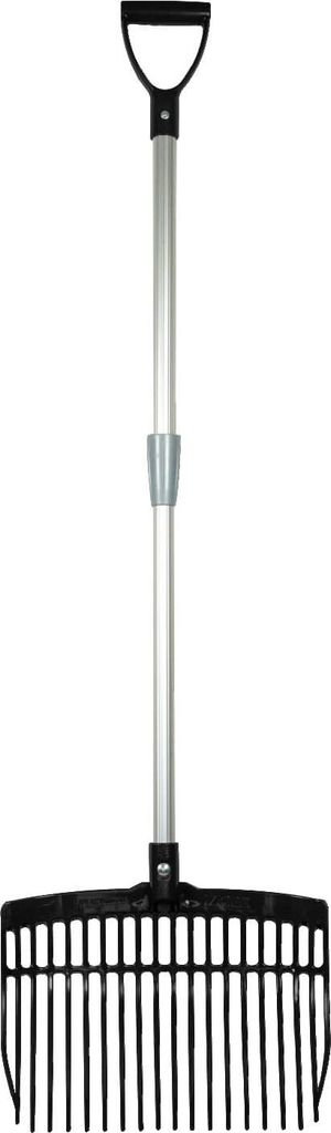 Schwedengabel V-Fork schwarz – Höhenverstellbare Mistgabel 75–115 cm aus Polycarbonat