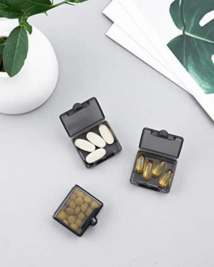 Organizer settimanale per pillole 7 scomparti giornalieri per pillole da viaggio piccolo contenitore portatile per pillole per olio di pesce integratori vitamine organizer (azzurro cielo