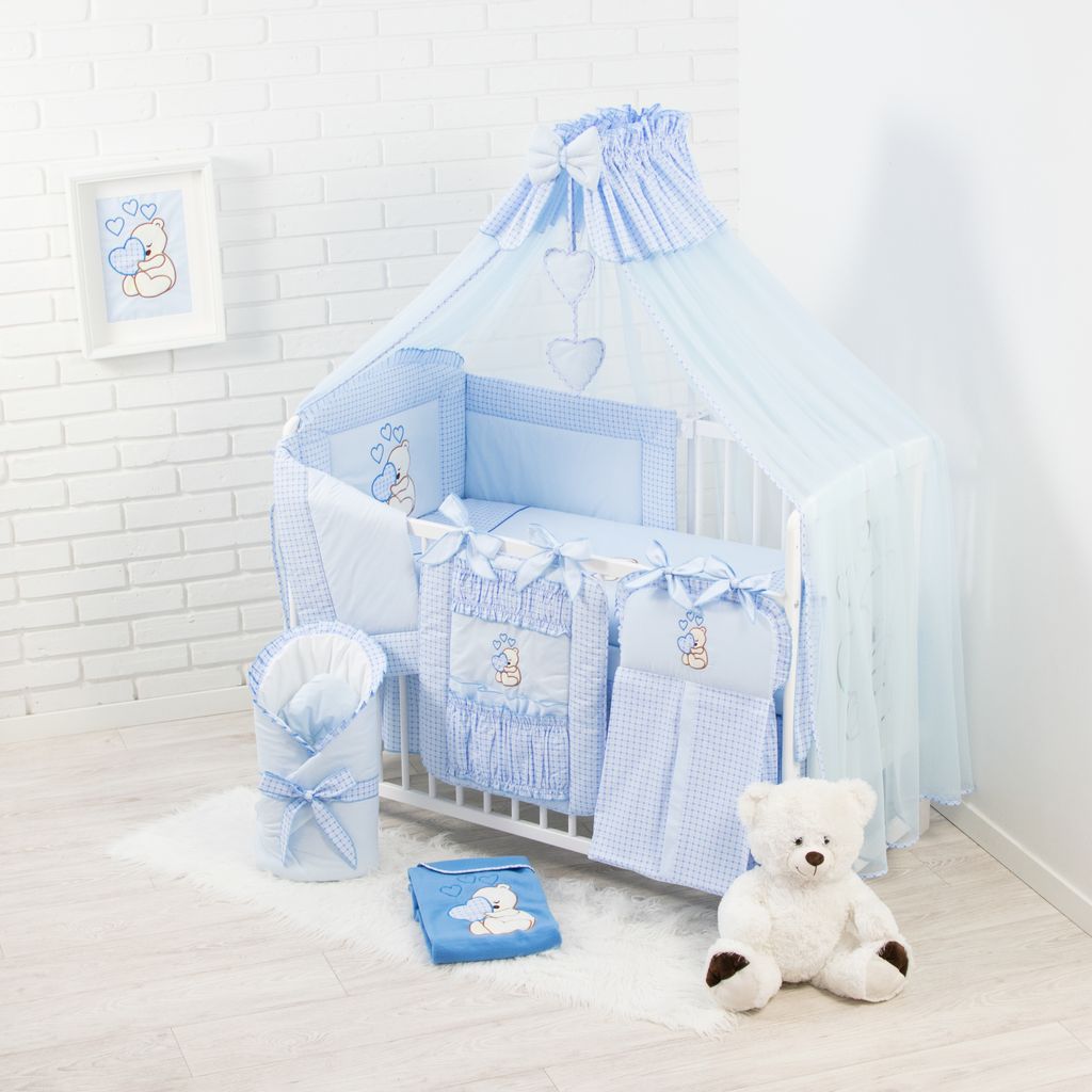 Babybettwäsche Komplettset 16 Teilig ohne Bett für Bettchen Produktbild 