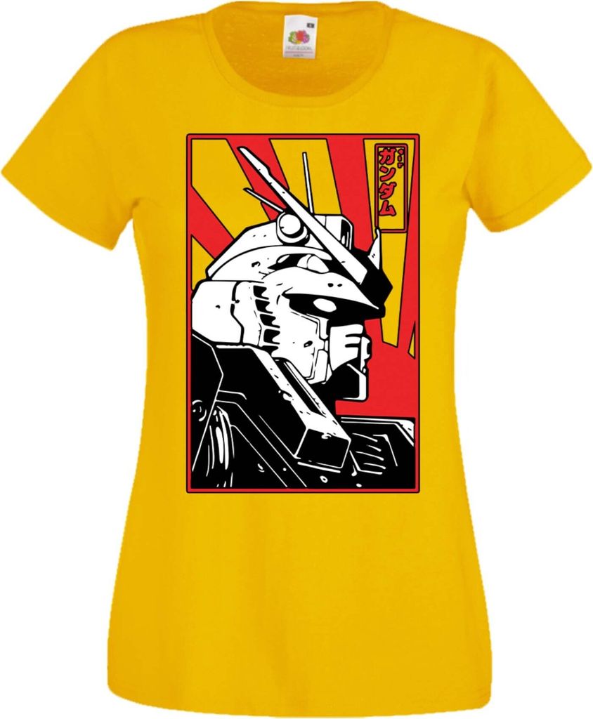 Damen T-Shirt Manga Anime Mobile Suit Gundam 02 Mobile Suit Gundam, Lady XS / Gelb