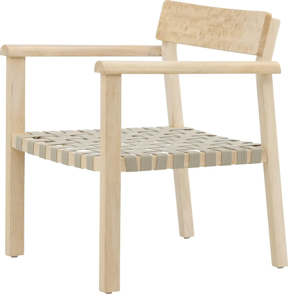 Fauteuil de salon design nature Krois - Siège confortable bois clair - 10