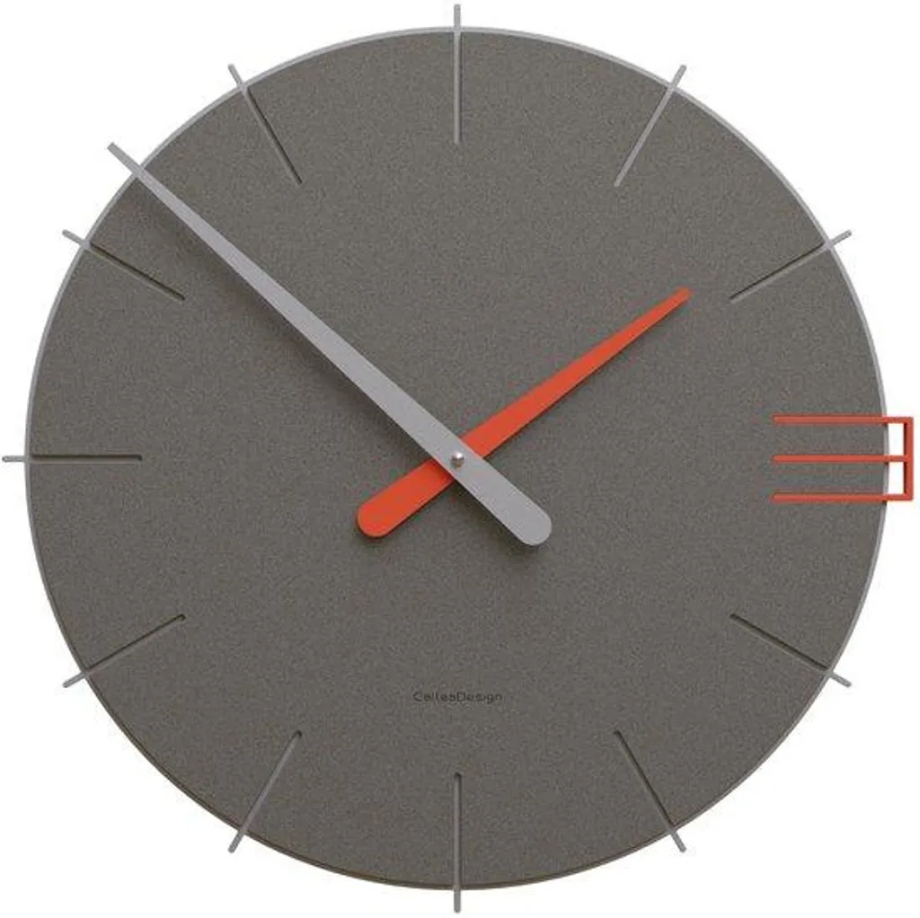 Grande horloge murale ronde gris quartz 42 cm pour salon et bureau