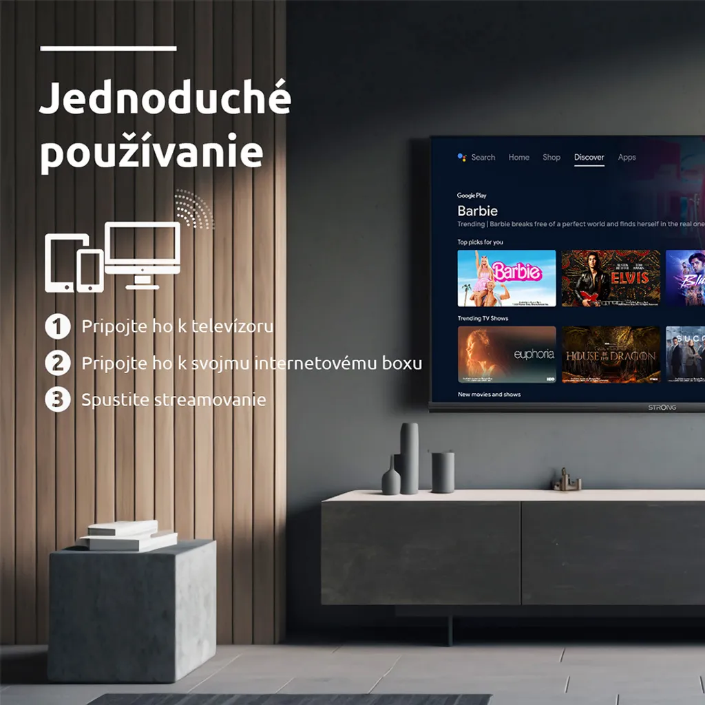 STRONG Leap-UNA Android TV Streaming Stick 4K UHD avec Google TV Intégré - 23