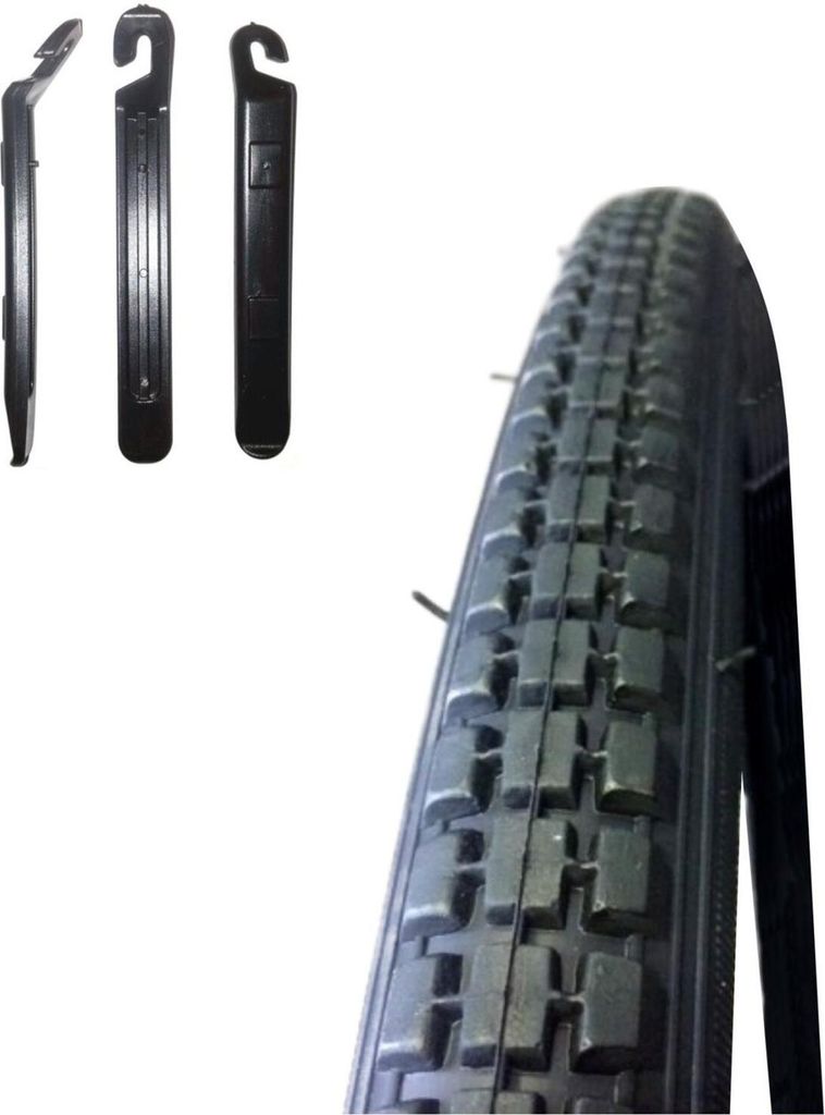 1 x Rexway Fahrradreifen 28" Legend Reflex Pannenschutz Schwarz 40-635 (28 x 1 1/2) inkl. 3 Reifenheber