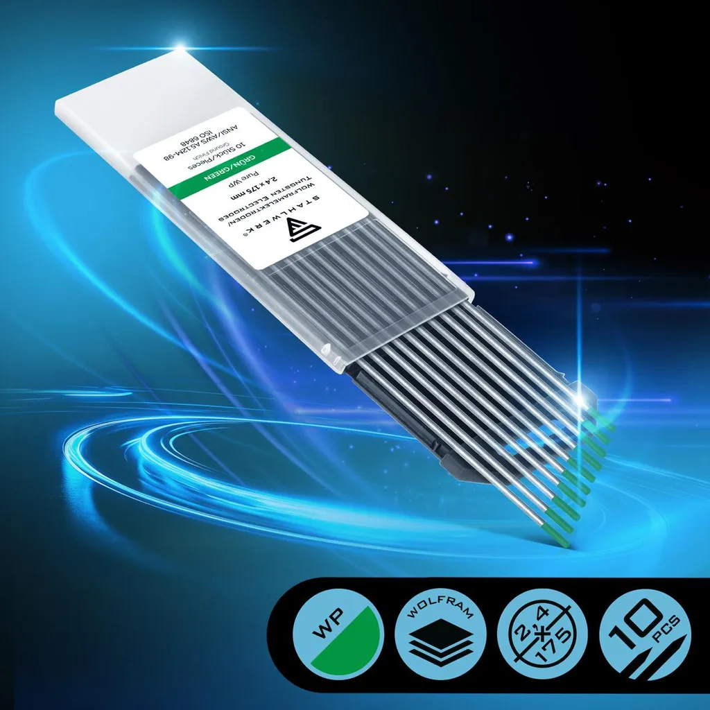 Électrodes de soudage pour Aluminium WP Vert 2,4 mm - Kit de 10 pièces - 2
