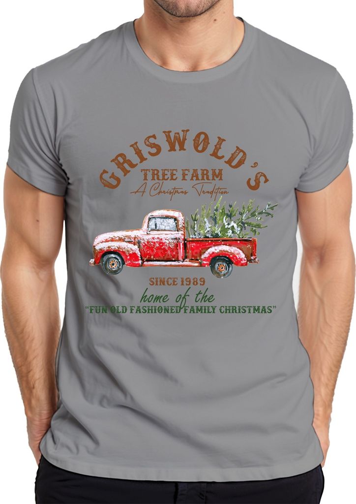 Griswold's Tree Farm orange Clark - Weihnachten Christmas Xmas Herren T-Shirt, Grau, XXL