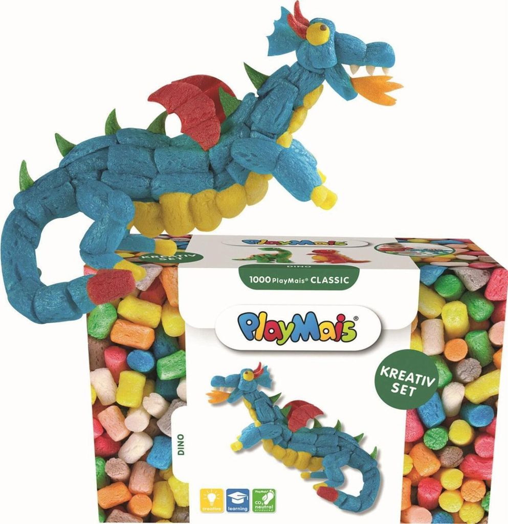 LOICK Trade PlayMais Kreativset 1000 Dino & Dragon Bastelset ab 3 Jahren