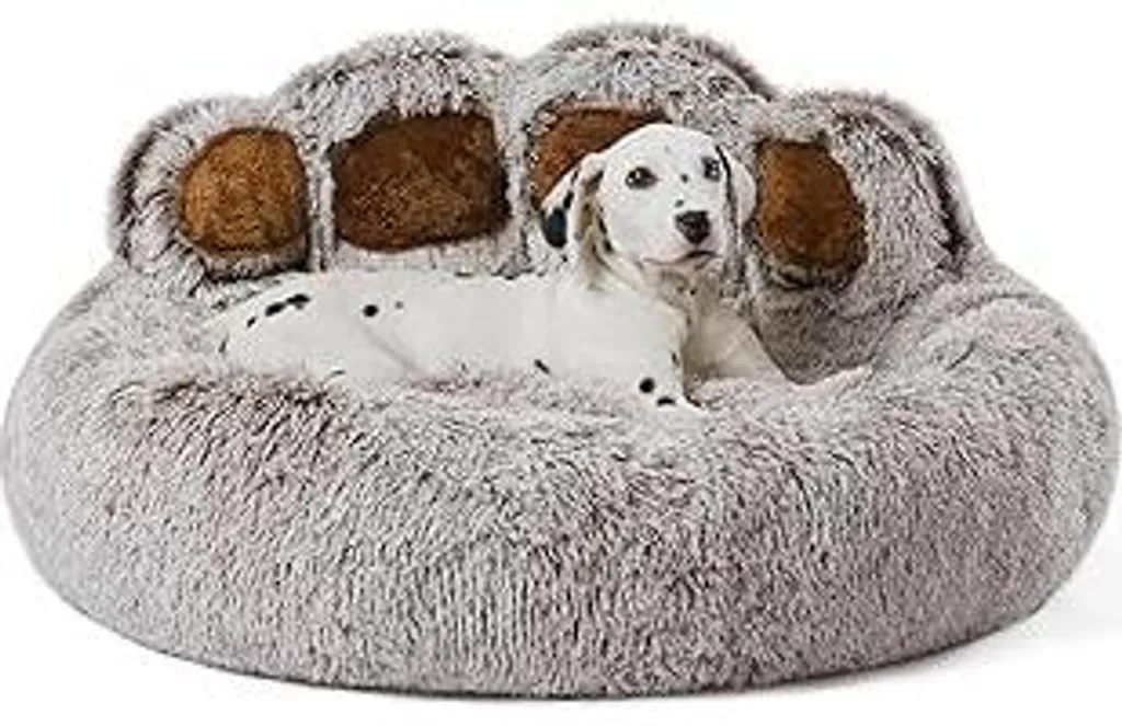 Cuccia Cane Calmante Jiupety 81cm | Letto Morbido Anti-Ansia Grigio