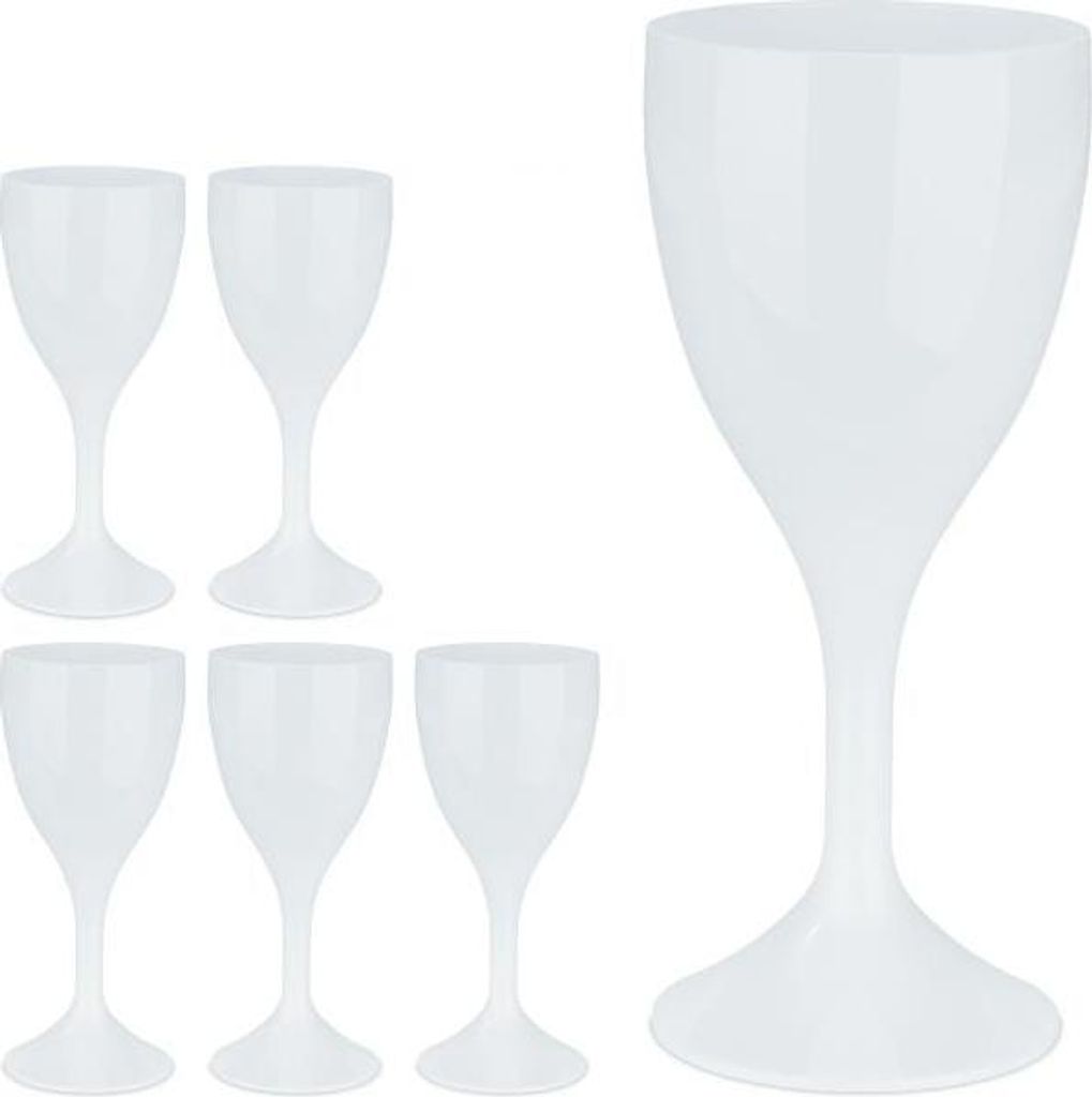 Weingläser aus Kunststoff, 6er-Set