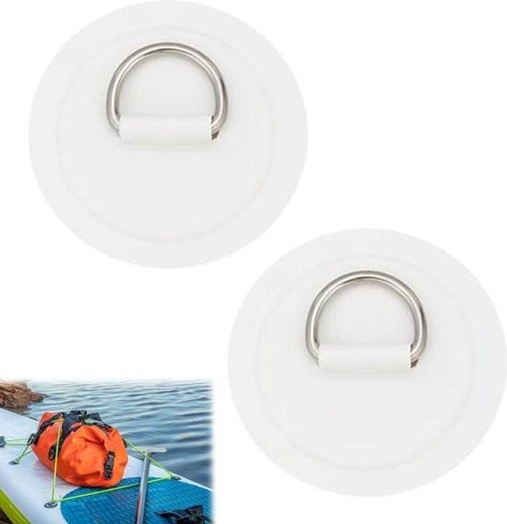 Reparaturring-Pad aus PVC und Edelstahl für Schlauchboote - Reparaturset für Kanus und Surfbretter.