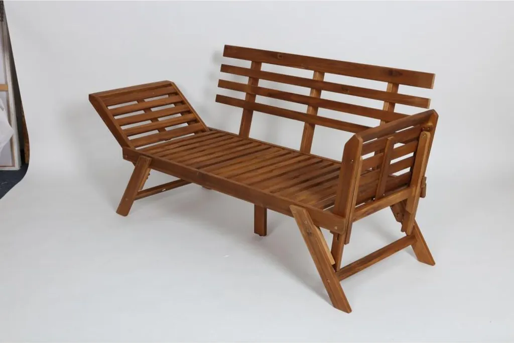 Banc Pliable Acacia 196cm - Solution gain de place pour Jardin - 21