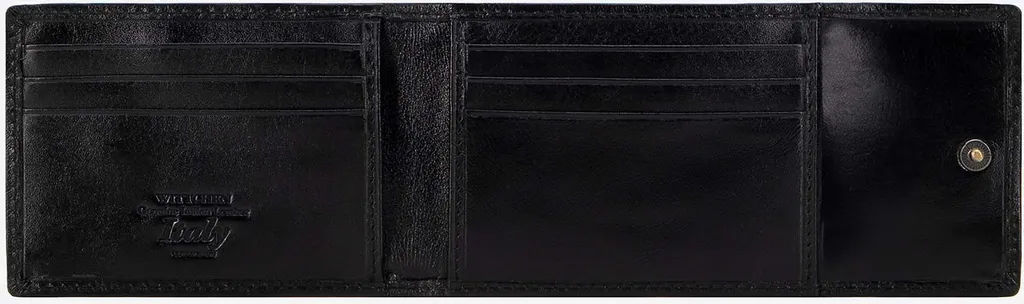 Porte-cartes en cuir naturel noir pour homme Wittchen, format compact